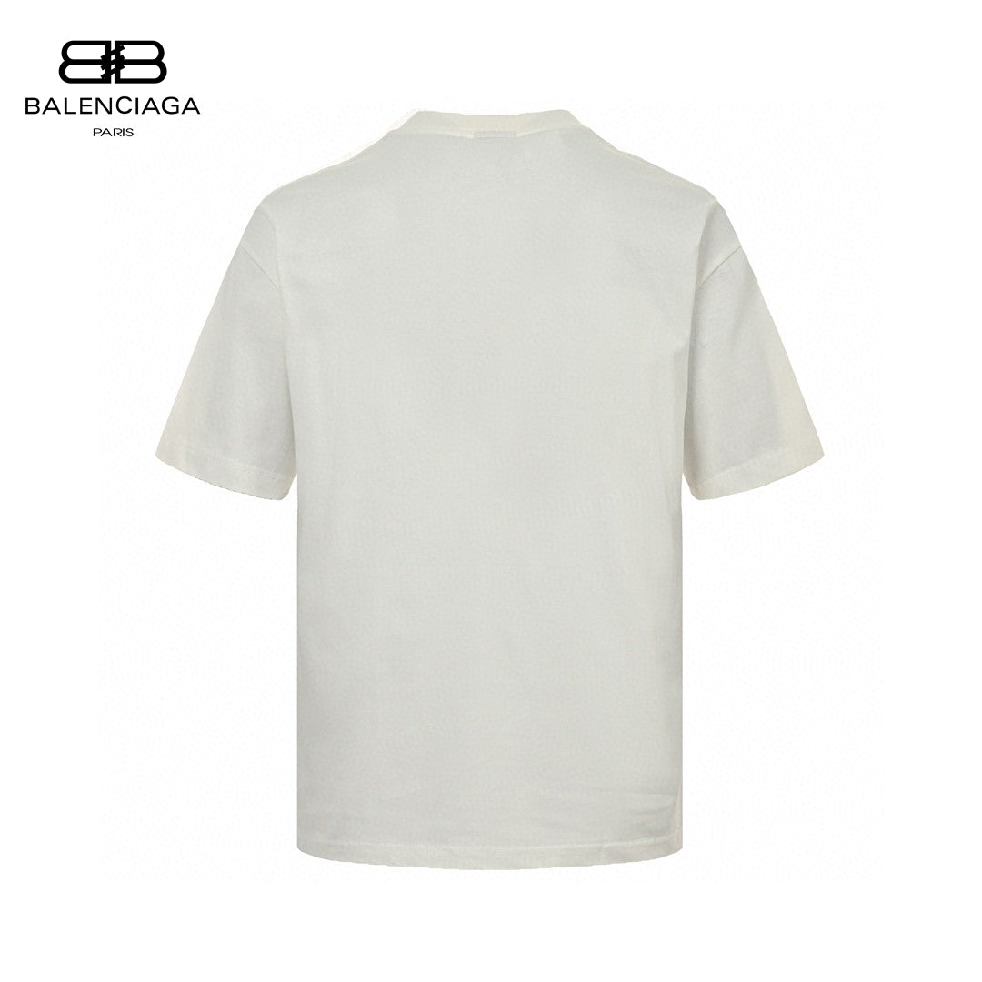 Balenciaga Cracked 'BB' Logo T-Shirt (White) - Prime Reps