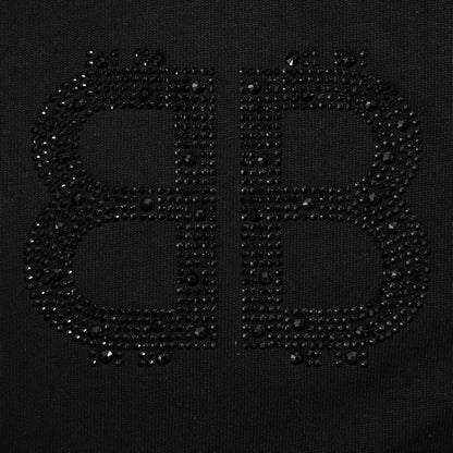 Balenciaga Crystal Logo T-Shirt in Black - Prime Reps