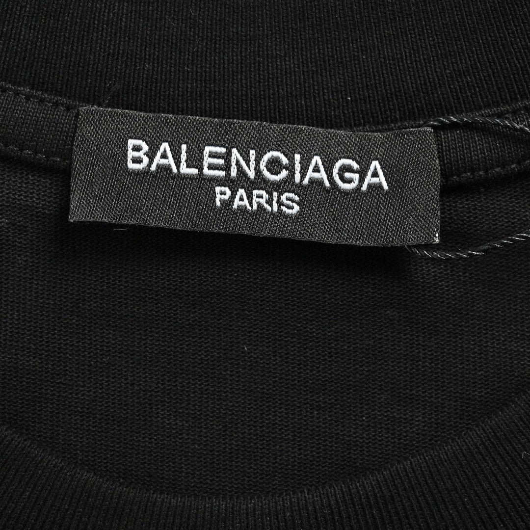 Balenciaga Crystal Logo T-Shirt in Black - Prime Reps