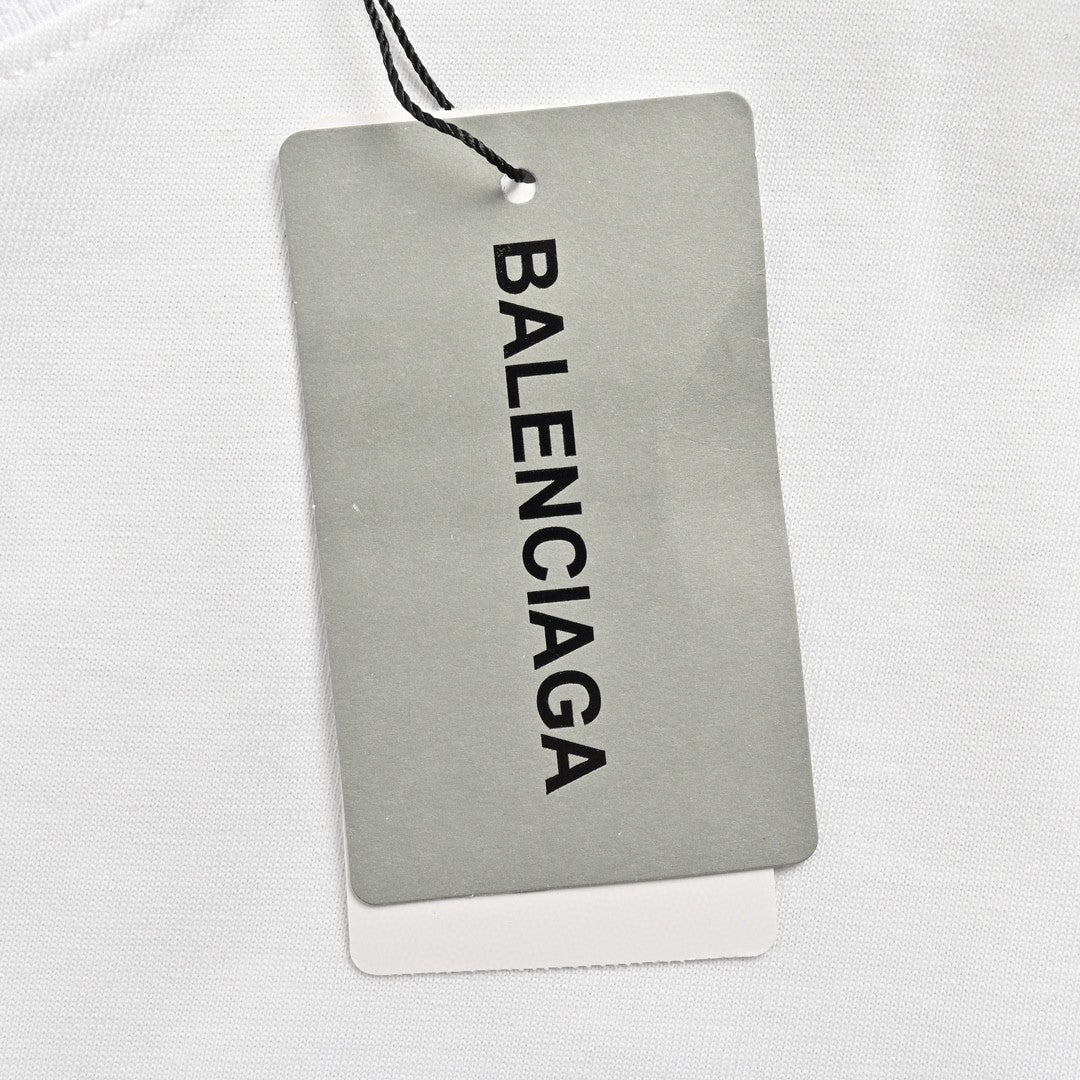 Balenciaga Crystal Logo T-Shirt in White - Prime Reps