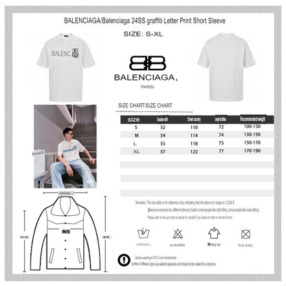 Balenciaga Distorted Logo T-Shirt - Prime Reps