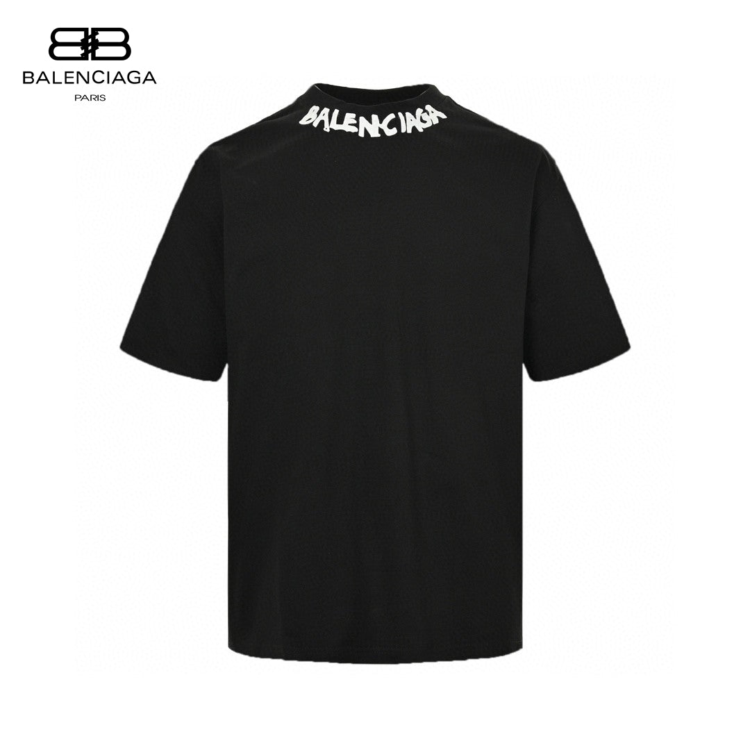 Balenciaga Distorted Logo T-Shirt (Black) - Prime Reps