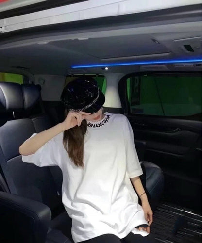 Balenciaga Distorted Logo T-Shirt (White) - Prime Reps