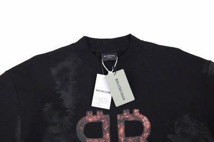 Balenciaga Distressed BB Logo T-Shirt - Prime Reps