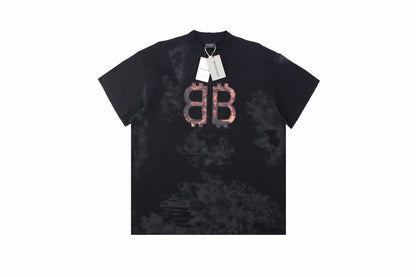 Balenciaga Distressed BB Logo T-Shirt - Prime Reps