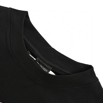 Balenciaga Distressed Logo T-Shirt in Black - Prime Reps