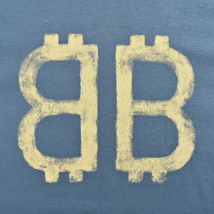 Balenciaga Double B Bitcoin T-Shirt (Blue) - Prime Reps