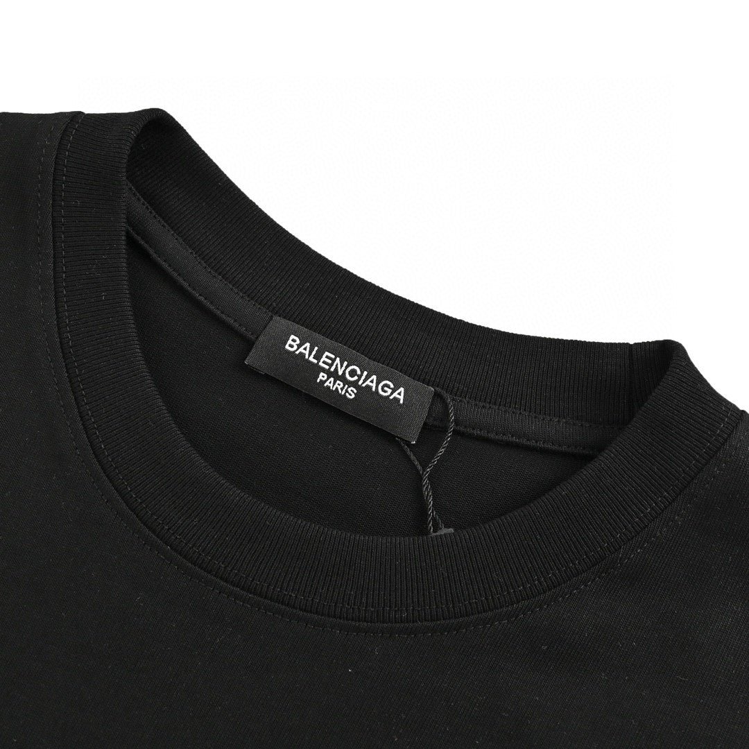 Balenciaga Dripping BB Logo T-Shirt (Black) - Prime Reps