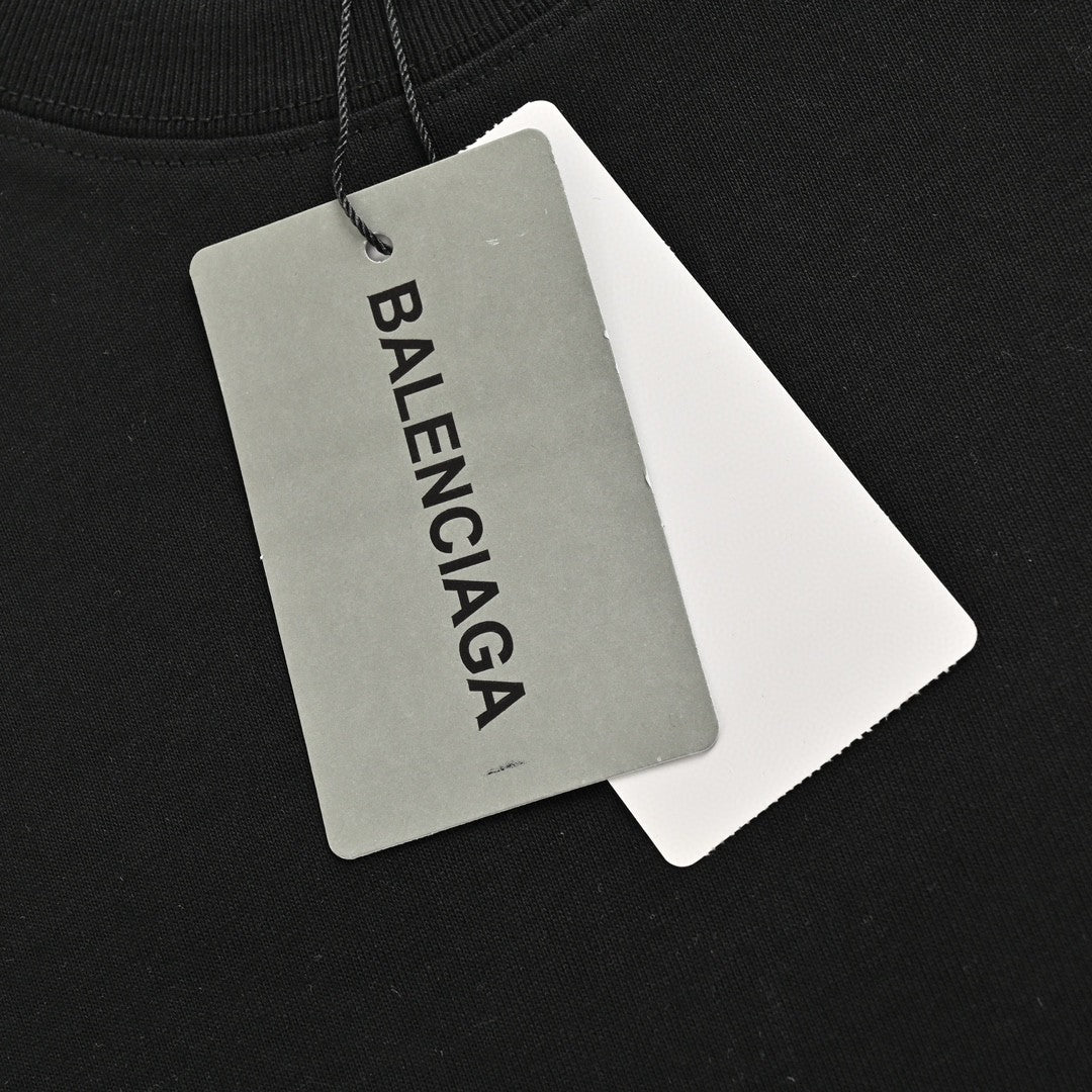 Balenciaga Dripping BB Logo T-Shirt (Black) - Prime Reps