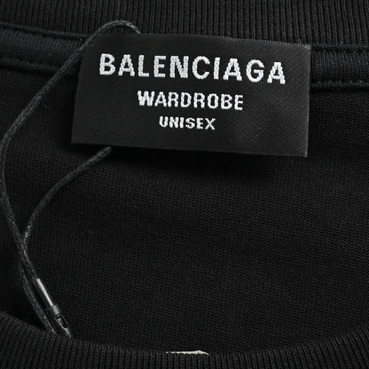 Balenciaga Embroidered Patch Logo T-Shirt (Black) - Prime Reps