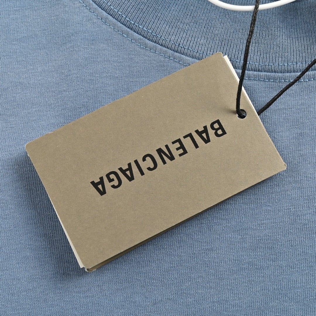 Balenciaga Flame Logo T-Shirt (Blue) - Prime Reps