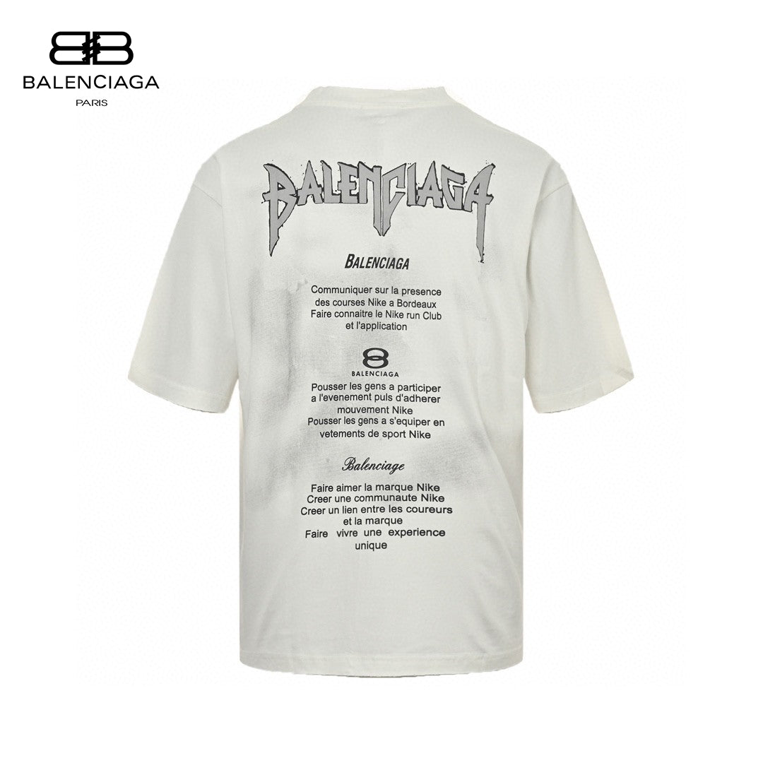 Balenciaga Gothic Logo T-Shirt (White) - Prime Reps