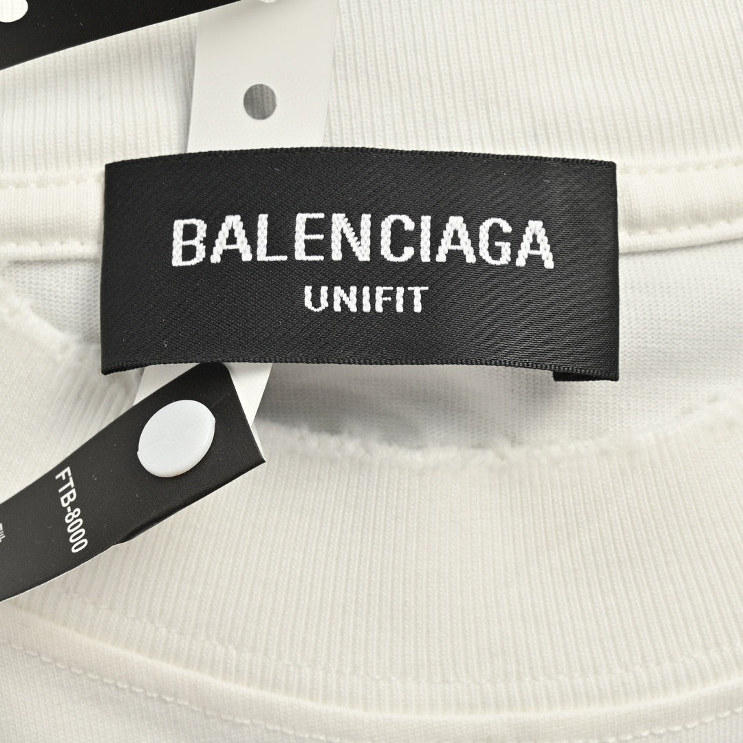 Balenciaga Gothic Logo T-Shirt (White) - Prime Reps