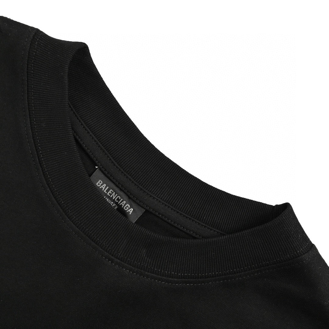 Balenciaga Gradient Logo T-Shirt (Black) - Prime Reps