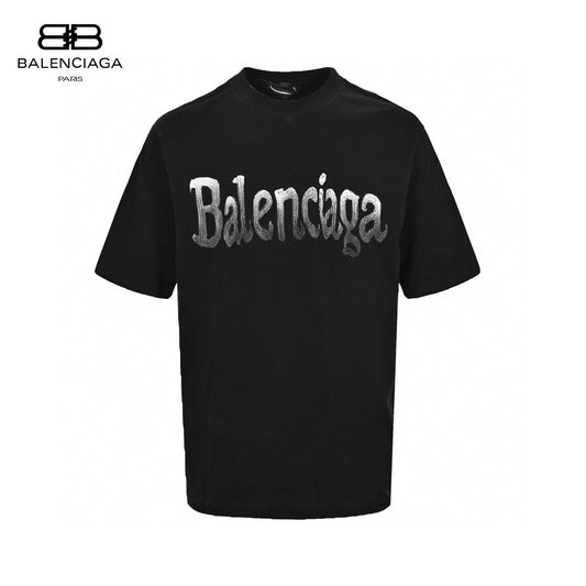 Balenciaga Gradient Logo T-Shirt (Black) - Prime Reps