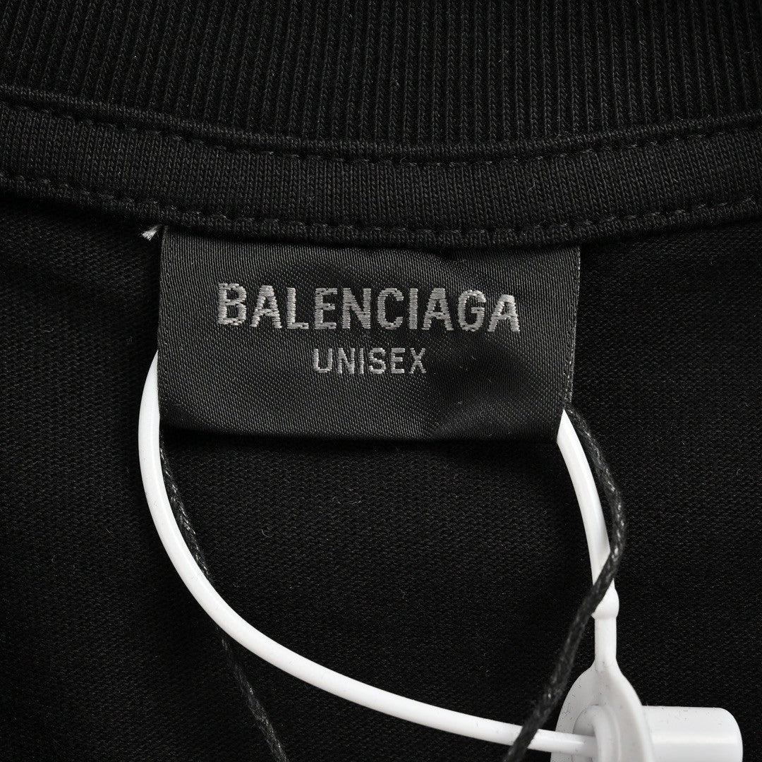 Balenciaga Gradient Logo T-Shirt (Black) - Prime Reps