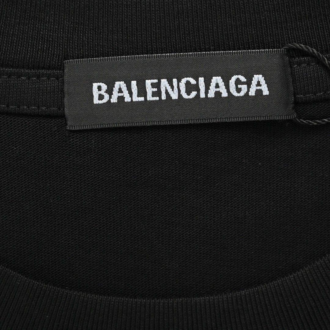 Balenciaga Graffiti Logo Black T-Shirt - Prime Reps