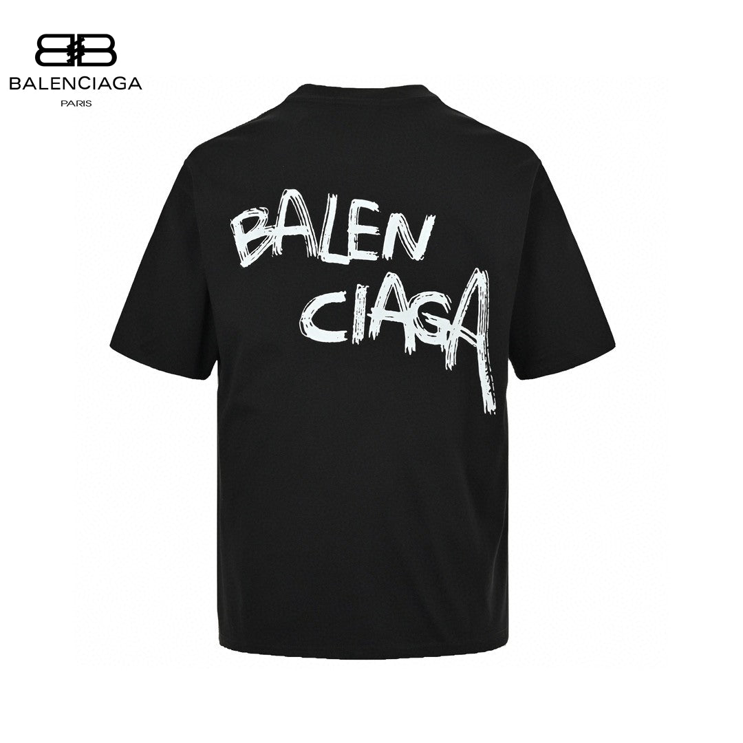 Balenciaga Graffiti Logo Black T-Shirt - Prime Reps