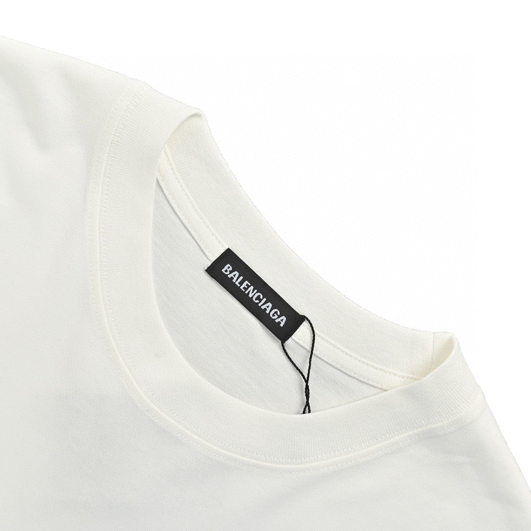 Balenciaga Graffiti Logo White T-Shirt - Prime Reps