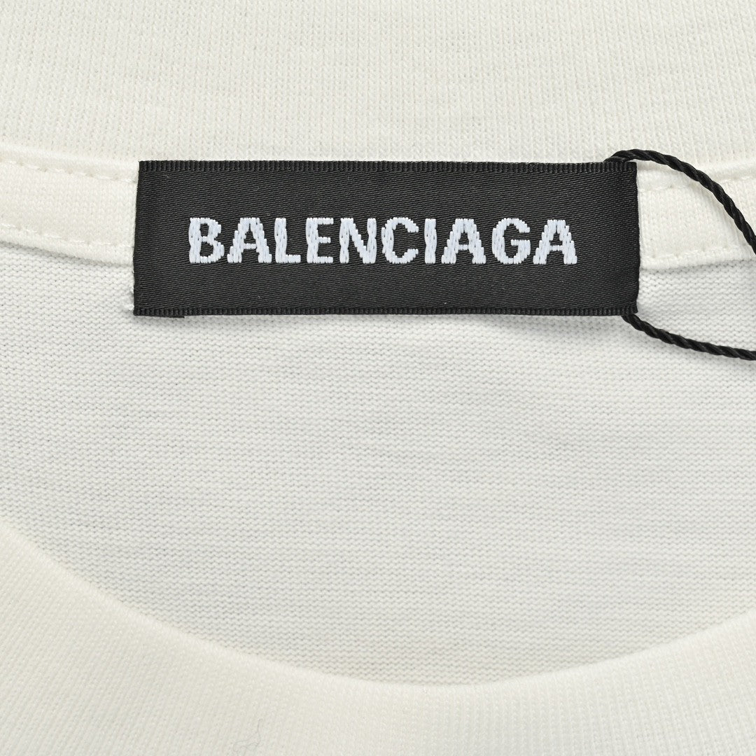 Balenciaga Graffiti Logo White T-Shirt - Prime Reps