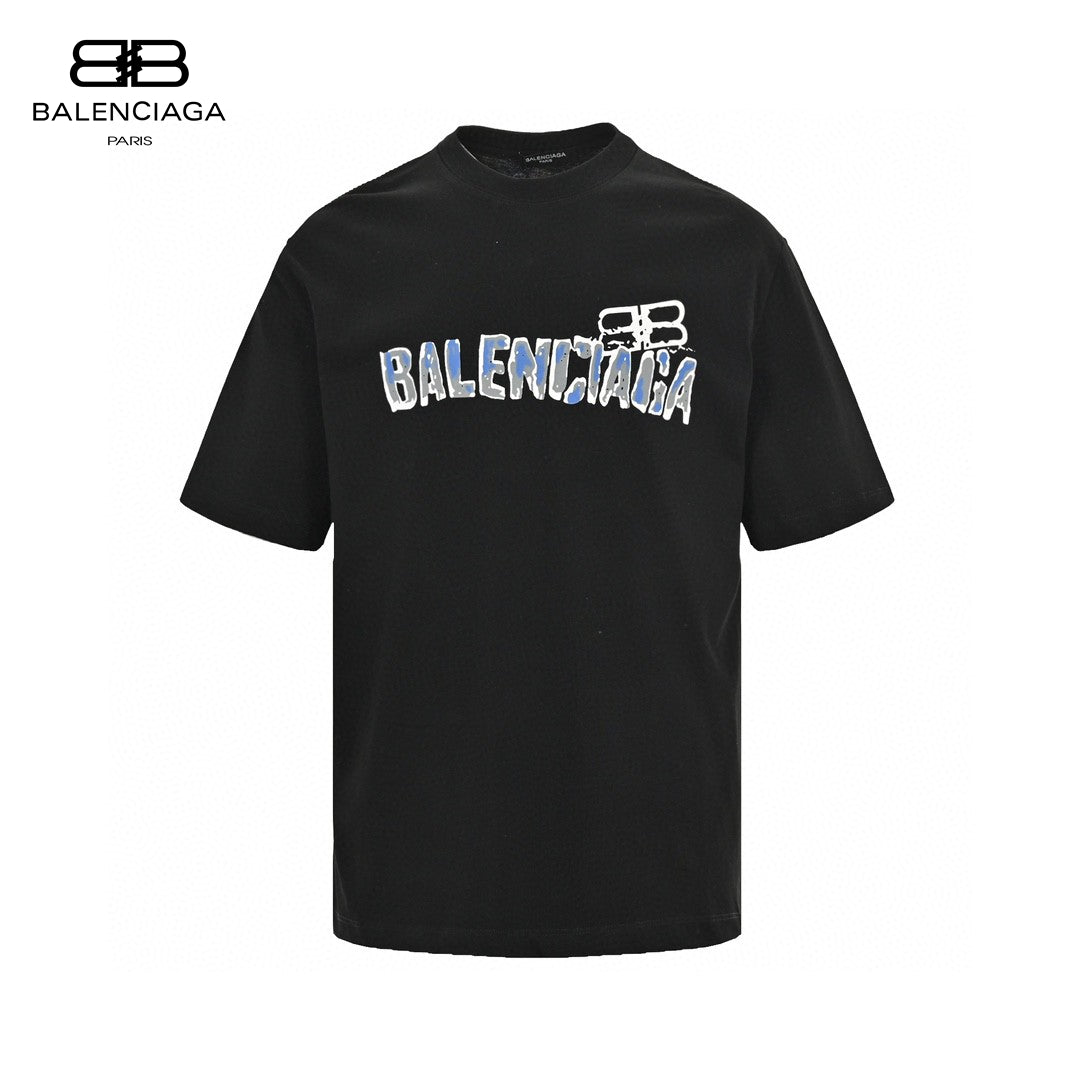 Balenciaga Graphic Logo T-Shirt (Black) - Prime Reps