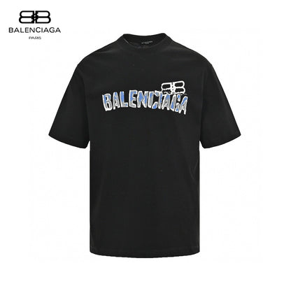 Balenciaga Graphic Logo T-Shirt (Black) - Prime Reps