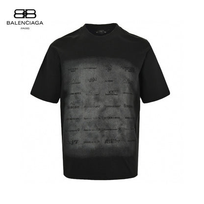 Balenciaga Graphic Print T-Shirt (Black) - Prime Reps