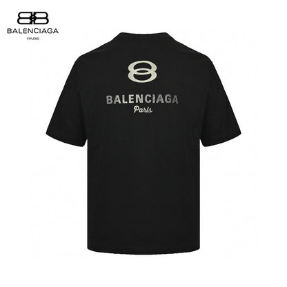 Balenciaga Grey Logo T-Shirt (Black) - Prime Reps