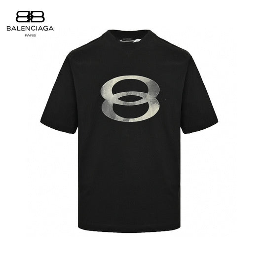 Balenciaga Grey Logo T-Shirt (Black) - Prime Reps