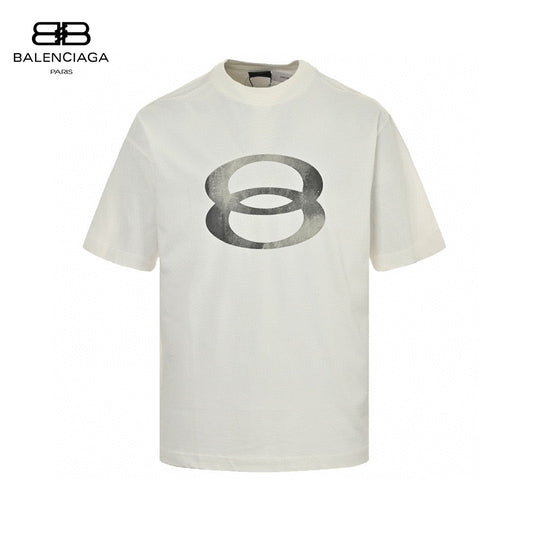 Balenciaga Grey Logo T-Shirt (White) - Prime Reps