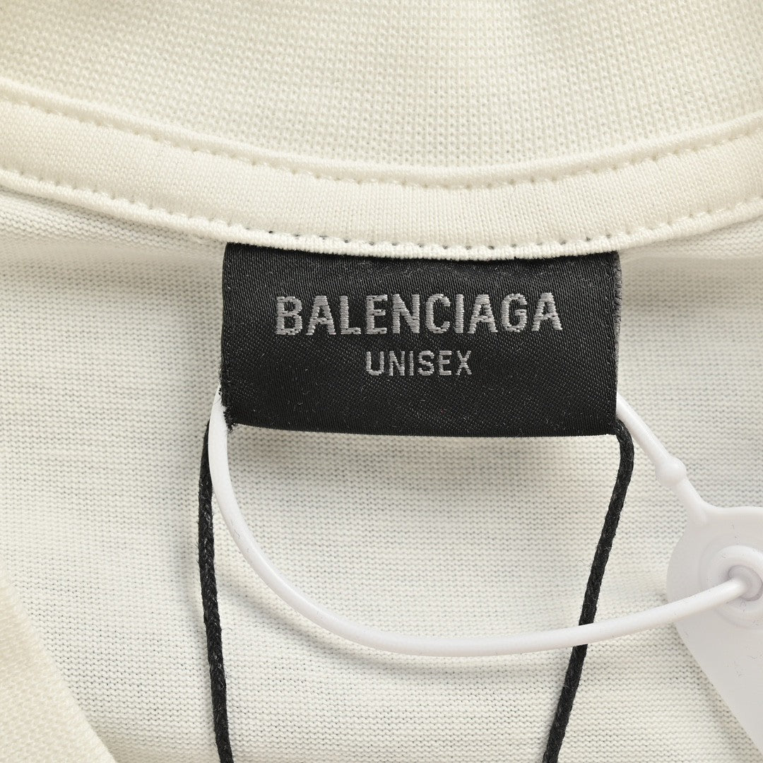 Balenciaga Grey Logo T-Shirt (White) - Prime Reps