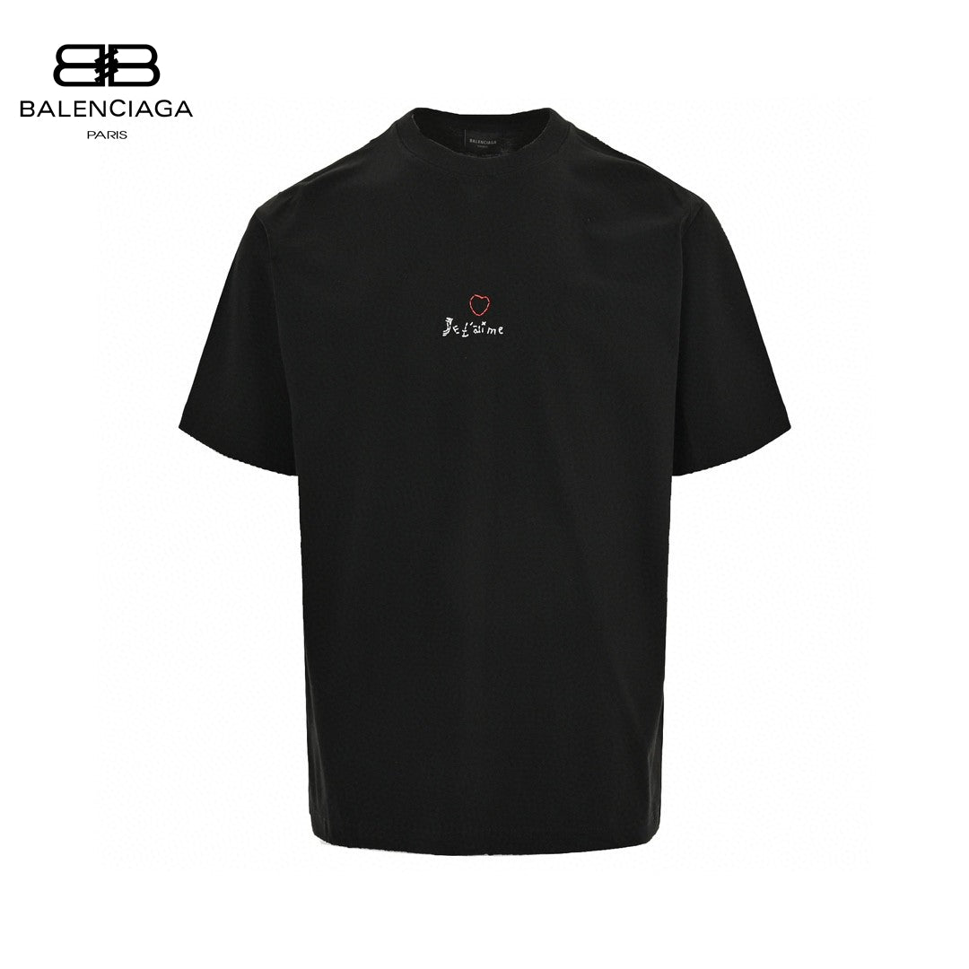 Balenciaga Je t'aime Black T-Shirt - Prime Reps