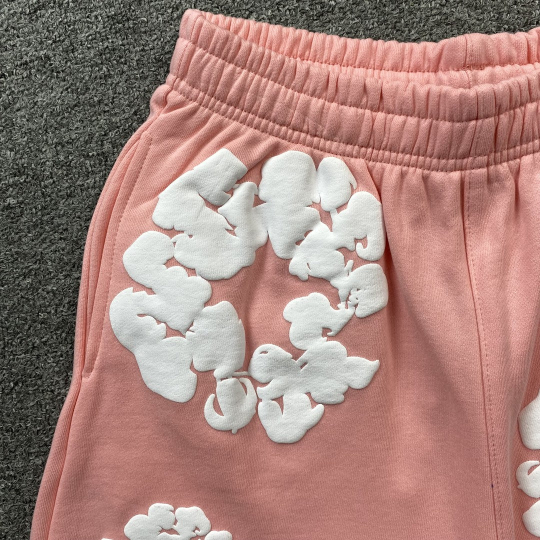 DENIM TEARS COTTON WREATH SHORTS PEACH