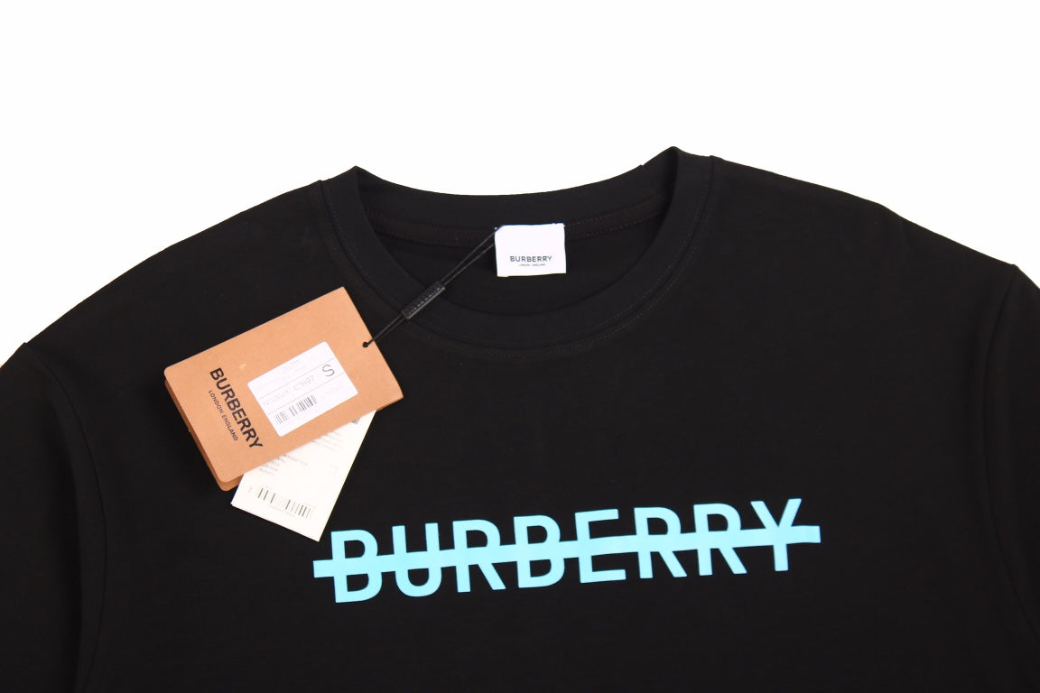 Burberry T-Shirt with Strikethrough Logo