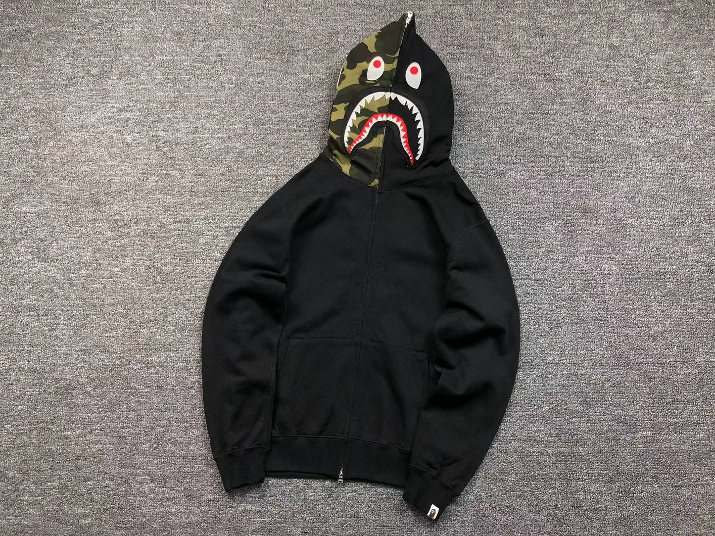 BAPE SHARK FULL ZIP HOODIE BLACK