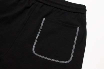 CHROME HEARTS WHITE EMBROIDERY SHORTS BLACK