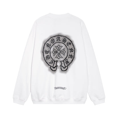 CHROME HEARTS HORSE SHOE LOGO SWEATSHIRT WHITE