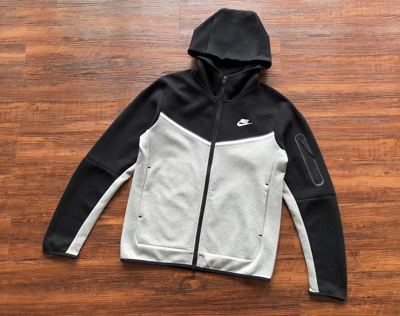 NIKE TECH FLEECE HOODIE x BLACK/GREY