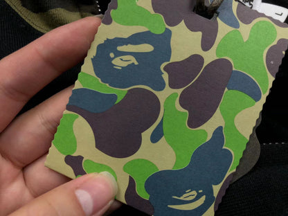 BAPE GREEN CAMO FULL ZIP HOODIE GREY