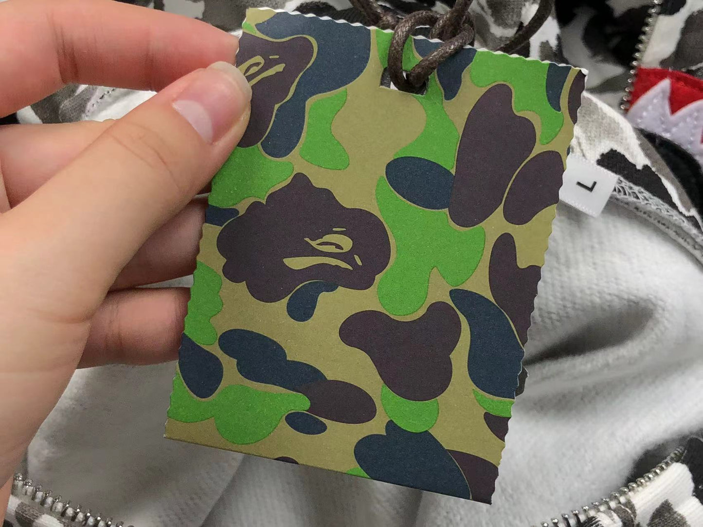 BAPE ABC CAMO SHARK FULL ZIP HOODIE GREY