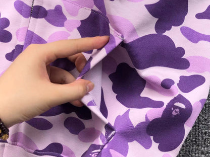 BAPE COLOR CAMO FULL ZIP HOODIE PURPLE