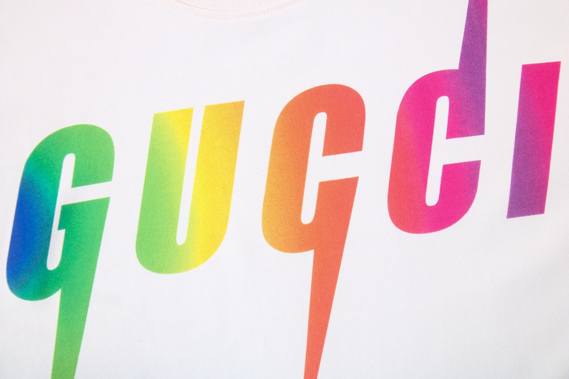 Gucci Rainbow Lightning T-Shirt (White)