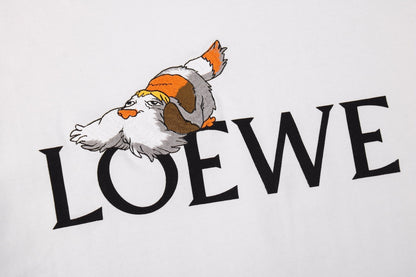 Loewe T-Shirt with Logo and Graphic Design