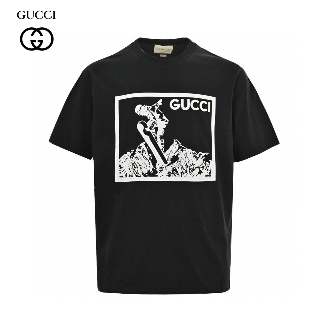 Gucci Snowboarder Graphic Black T-Shirt