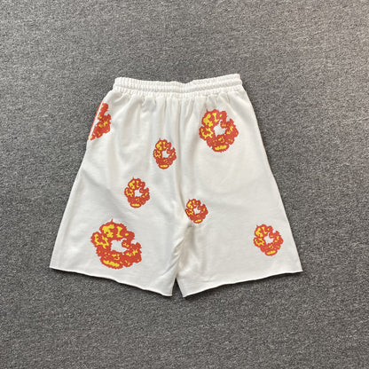 DENIM TEARS x OFFSET COTTON WREATH SHORTS WHITE