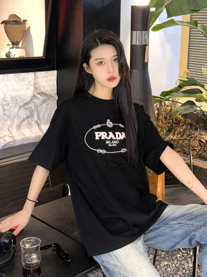 Prada Milano Black Logo T-Shirt