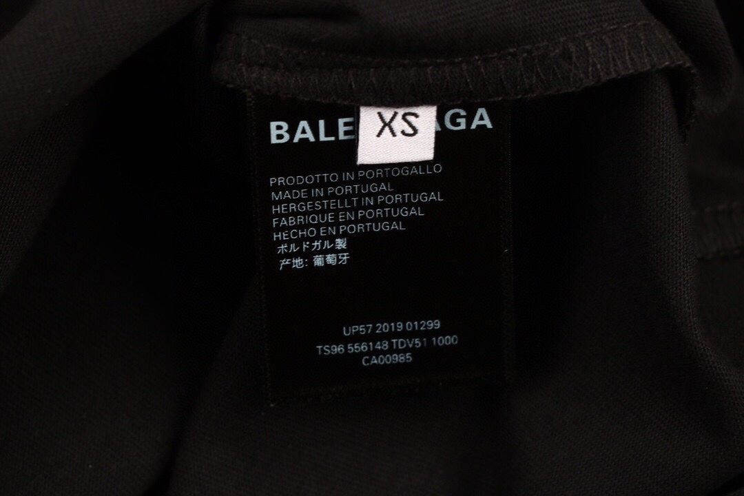 Balenciaga Wave Logo T-Shirt (Black)