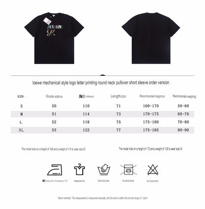 Loewe T-shirt with Colorful Logo (Black)