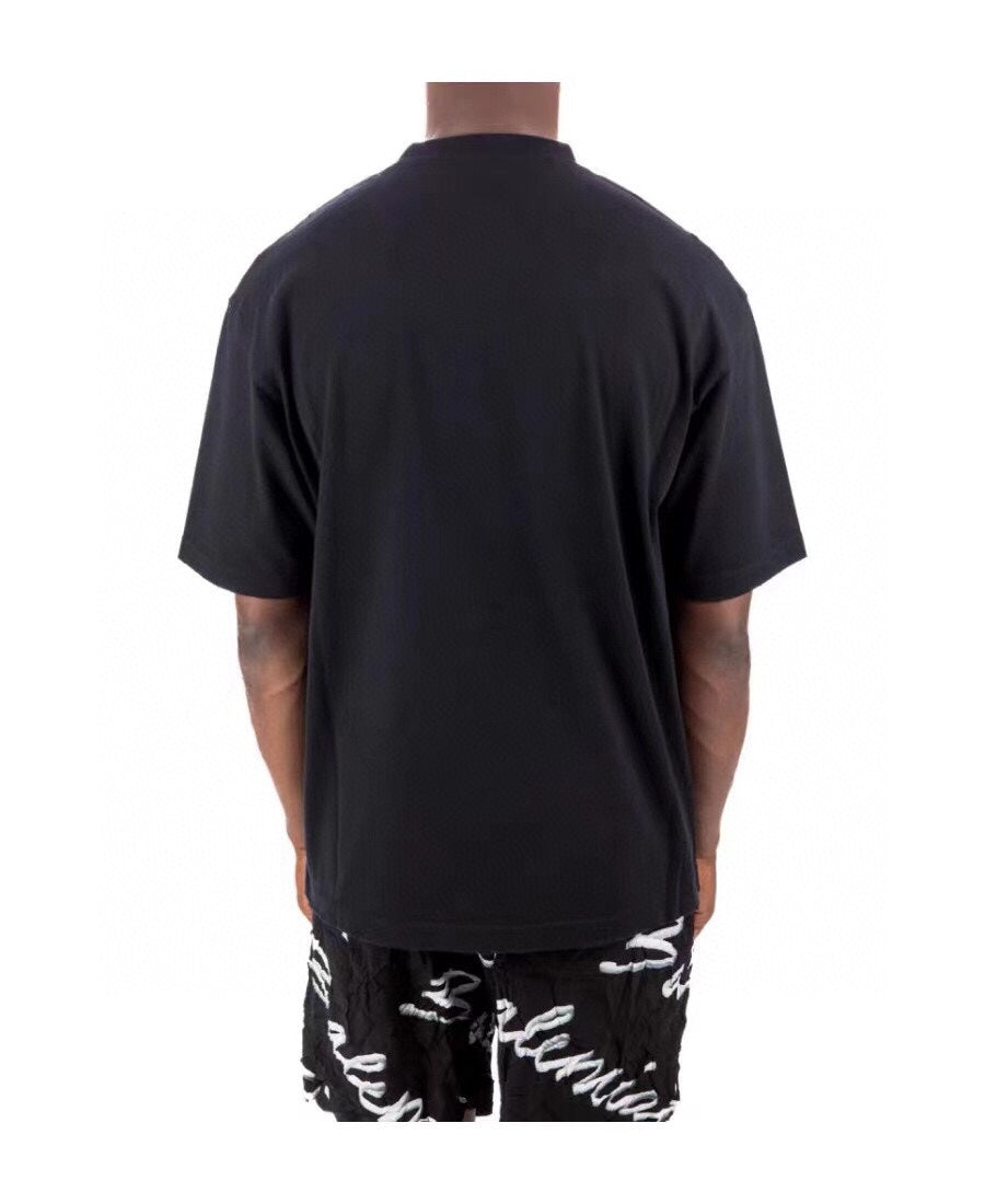 BALENCIAGA CALLIGRAPHY LOGO T-SHIRT BLACK