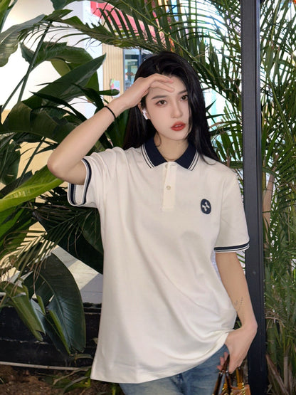 Prada Logo Patch Polo Shirt